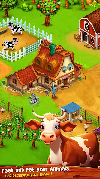 Country Valley Farming Game (Парадайз Хей Фарм Айленд)  [МОД Unlocked] Screenshot 4