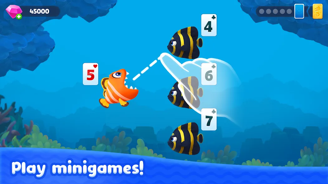 Fishdom Solitaire (Фишдом Солитер)  [МОД Unlocked] Screenshot 1