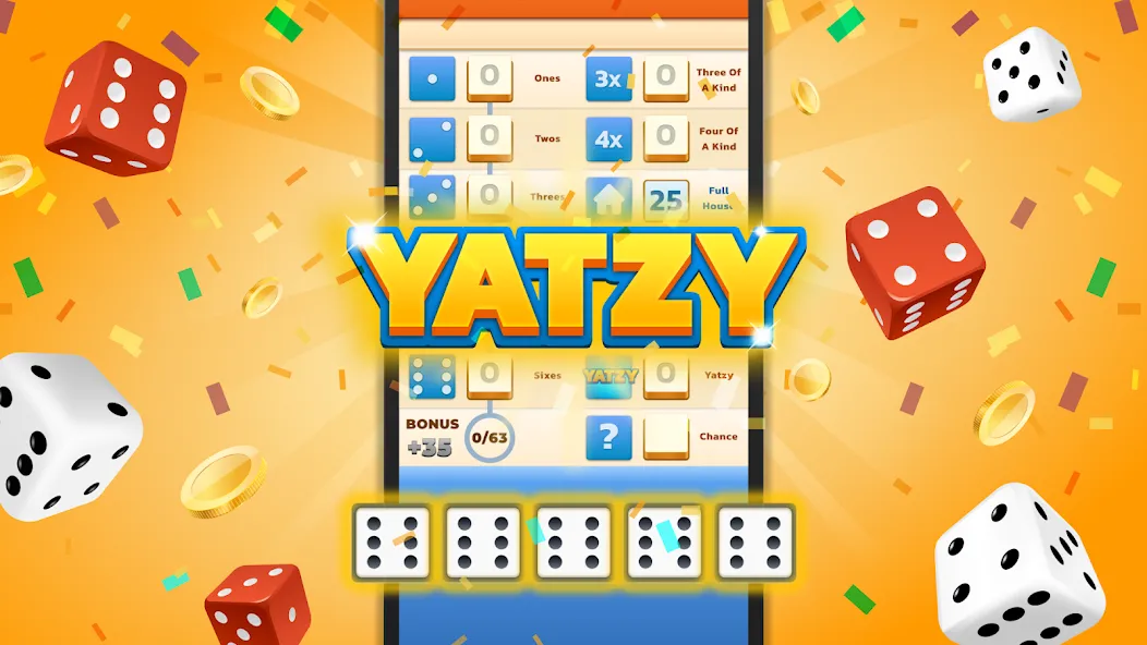 Yatzy - Fun Classic Dice Game (Ятзи)  [МОД Все открыто] Screenshot 1