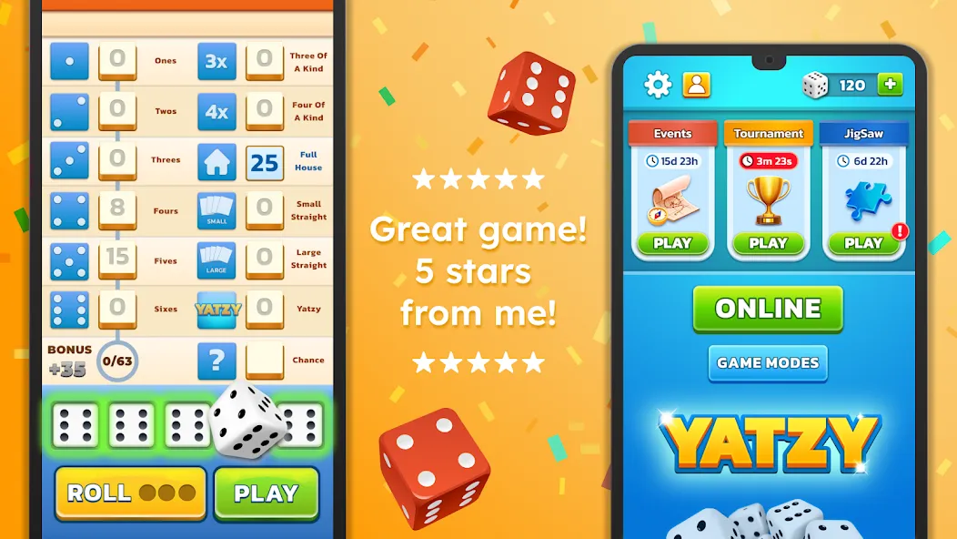 Yatzy - Fun Classic Dice Game (Ятзи)  [МОД Все открыто] Screenshot 2