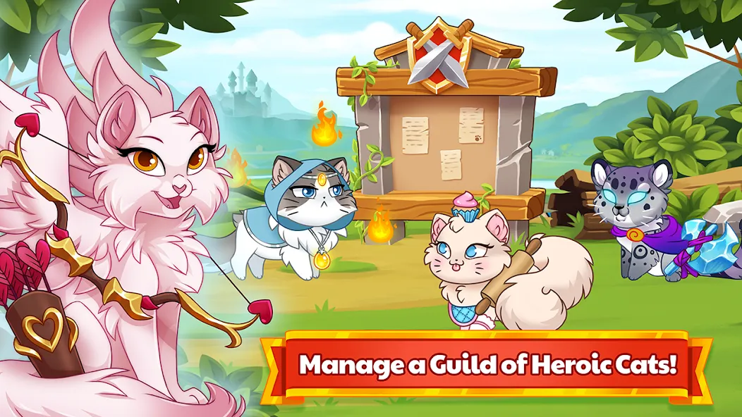 Castle Cats - Idle Hero RPG (Кэстл Кэтс)  [МОД Unlocked] Screenshot 1