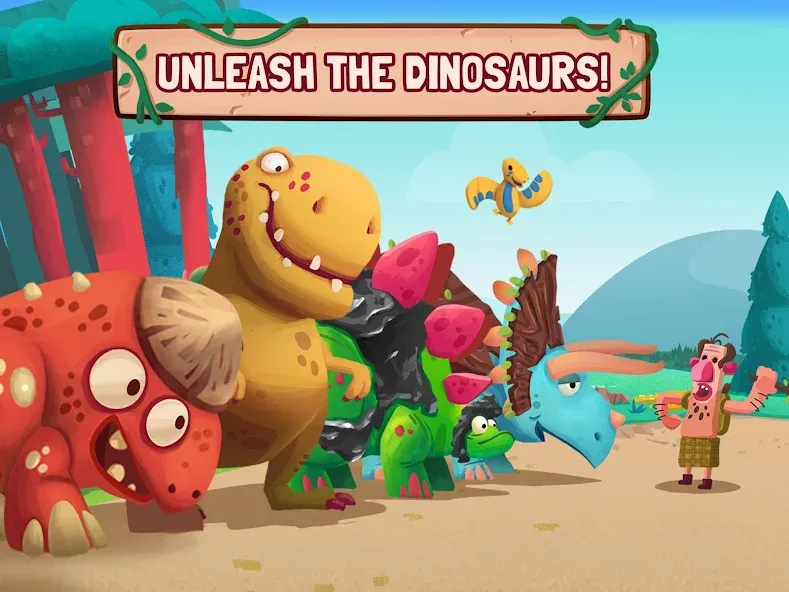 Dino Bash: Dinosaur Battle (Дино Баш)  [МОД Много монет] Screenshot 2