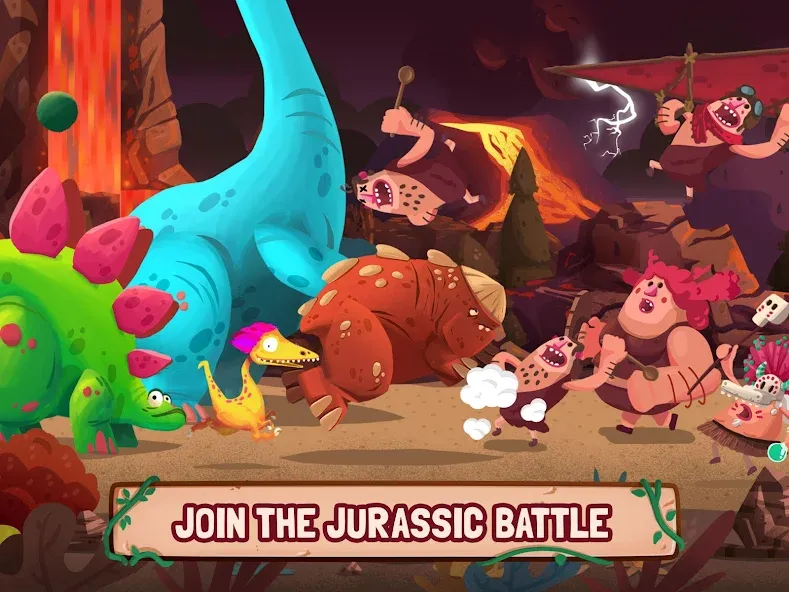 Dino Bash: Dinosaur Battle (Дино Баш)  [МОД Много монет] Screenshot 5