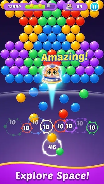 Bubble Shooter Gem Puzzle Pop (Бабл Шутер Драгоценный камень)  [МОД Все открыто] Screenshot 4