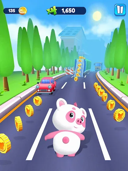 Piggy Panda Run: Fun Game  [МОД Много денег] Screenshot 5