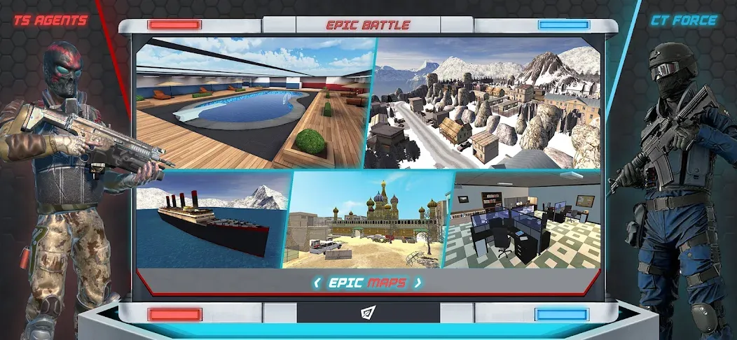 Epic Battle CS:FPS Mobile Game  [МОД Menu] Screenshot 2