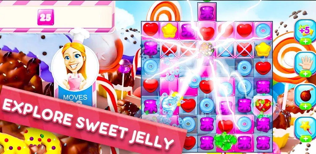 Jelly Kingdom Crush - Match 3  [МОД Unlimited Money] Screenshot 3