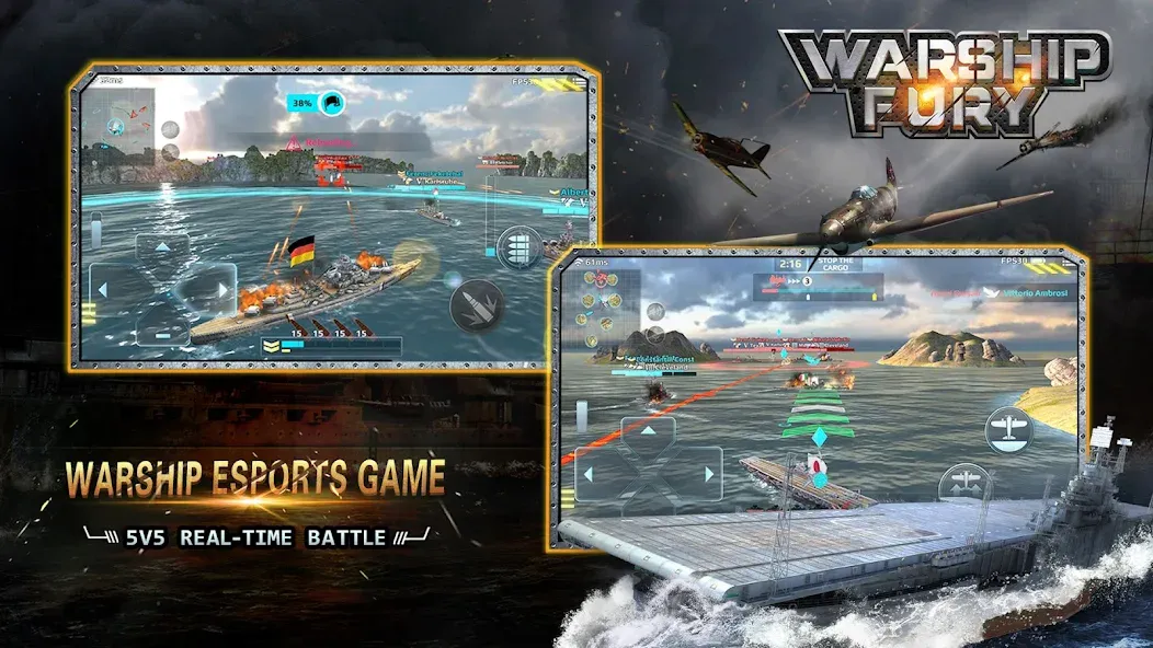 Warship Fury  [МОД Бесконечные монеты] Screenshot 2