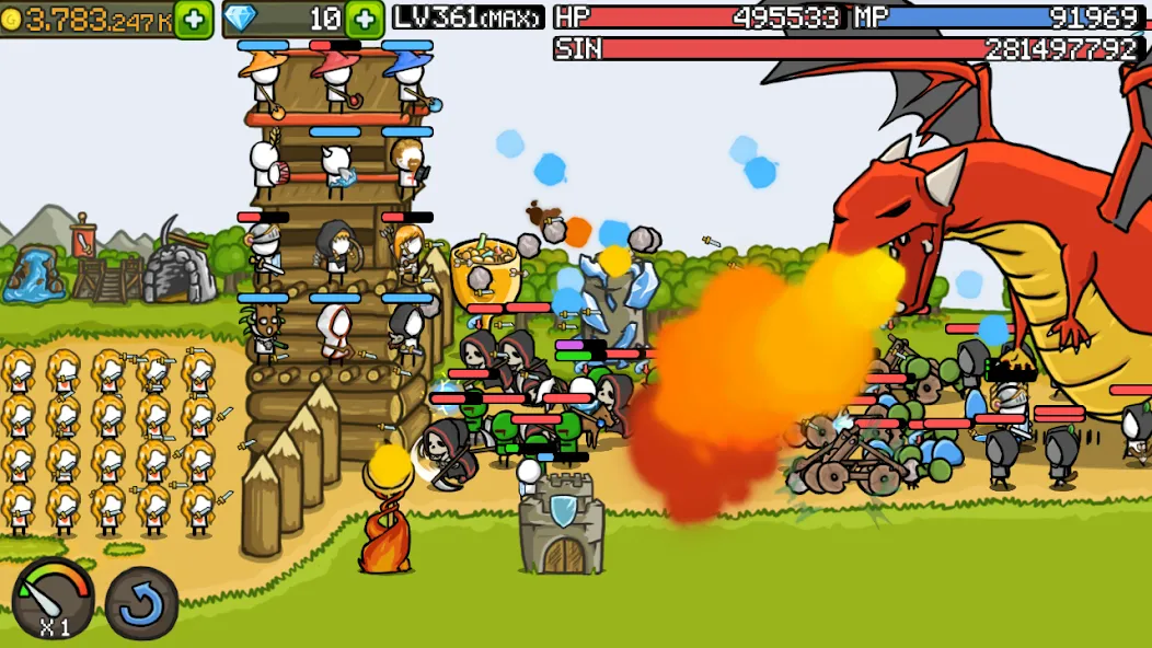 Grow Castle - Tower Defense (Гроу Касл)  [МОД Меню] Screenshot 3