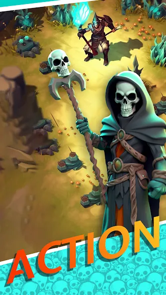 Necromancer Hero: Skeletons 3D (Некромантгерой)  [МОД Unlimited Money] Screenshot 1