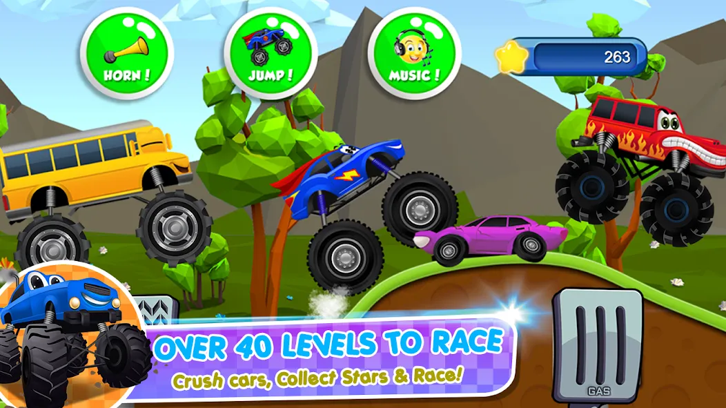 Monster Trucks Game for Kids 2 (Монстр Тракс Игра для Детей 2)  [МОД Бесконечные деньги] Screenshot 4