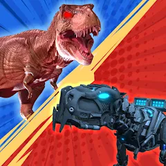 Скачать взломанную Dinosaur Monster Fight Battle (Бамбам Монстр Против 100 Дверей)  [МОД Бесконечные деньги] - стабильная версия apk на Андроид