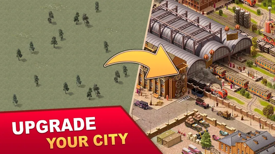 Steam City: Town building game (Стим Сити)  [МОД Бесконечные монеты] Screenshot 1