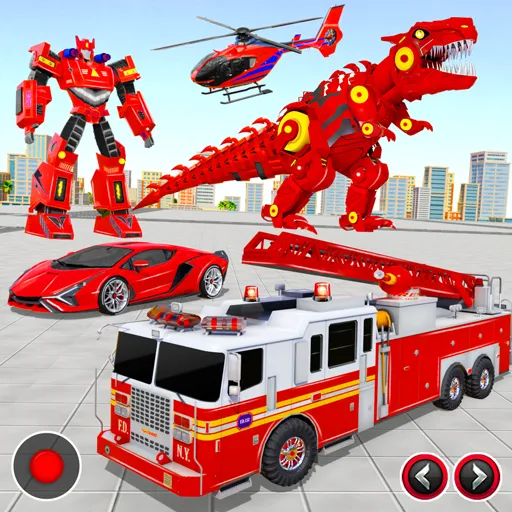 Fire Truck Robot Car Game  [МОД Бесконечные деньги] Screenshot 1