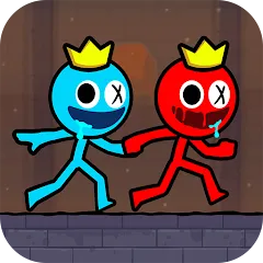 Скачать взлом Red and Blue Stickman 2024 (Ред энд Блу Стикмен 2)  [МОД Menu] - стабильная версия apk на Андроид