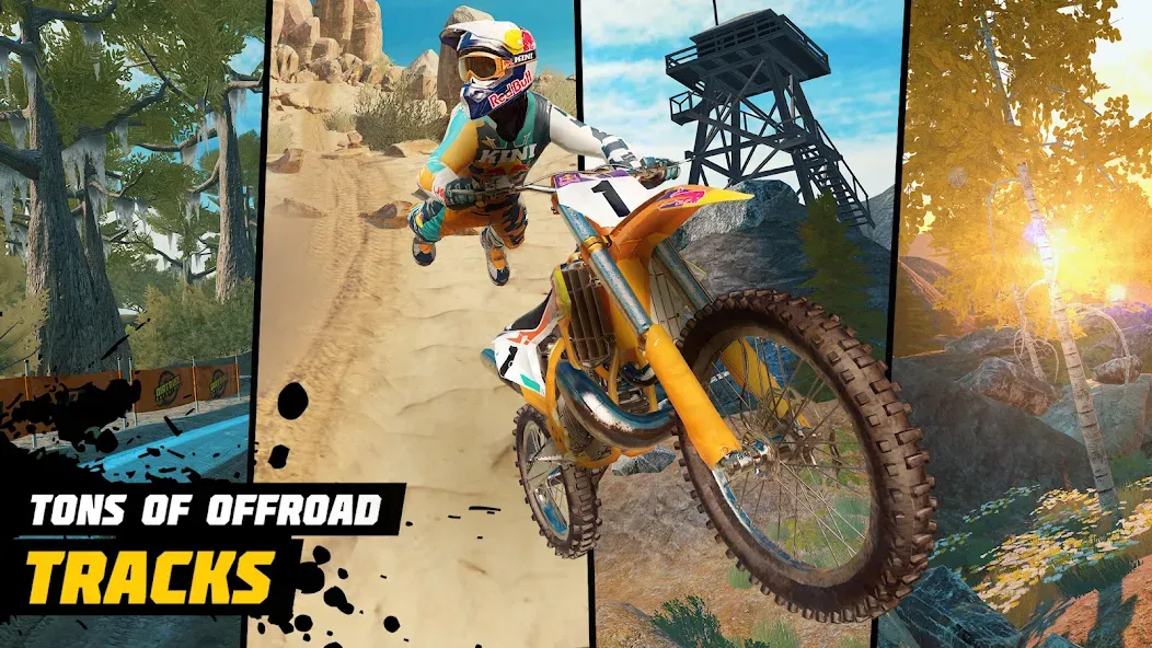 Dirt Bike Unchained: MX Racing (Дерт Байк Анчейнд)  [МОД Бесконечные монеты] Screenshot 2