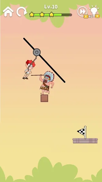 Zipline Rescue: Physics Game (Зиплайн Рескью)  [МОД Меню] Screenshot 1