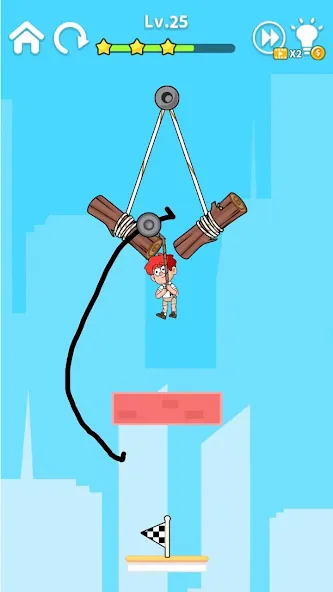 Zipline Rescue: Physics Game (Зиплайн Рескью)  [МОД Меню] Screenshot 5