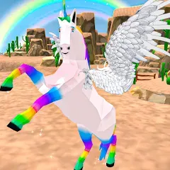 Взлом Flying Unicorn Pegasus Games  [МОД Menu] - полная версия apk на Андроид