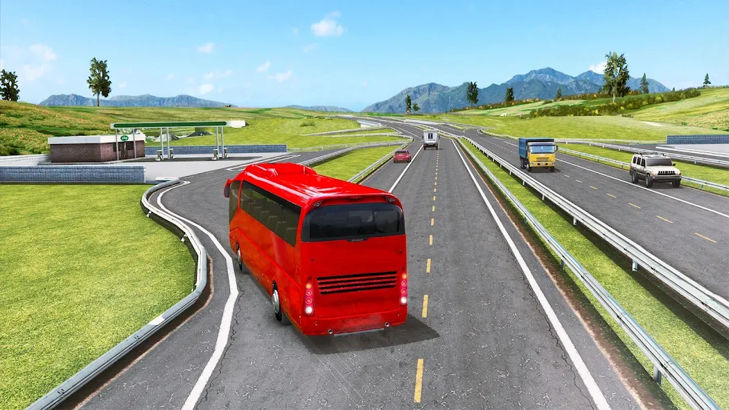 Highway Bus Simulator Bus Game  [МОД Бесконечные деньги] Screenshot 4