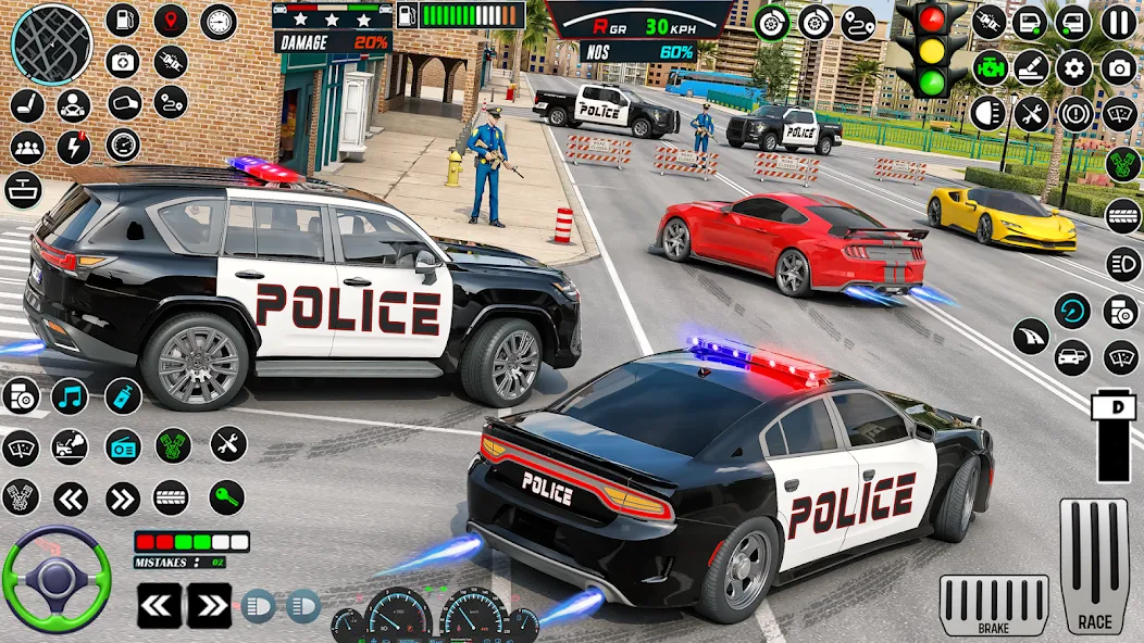 US Police Car Parking - King  [МОД Menu] Screenshot 2