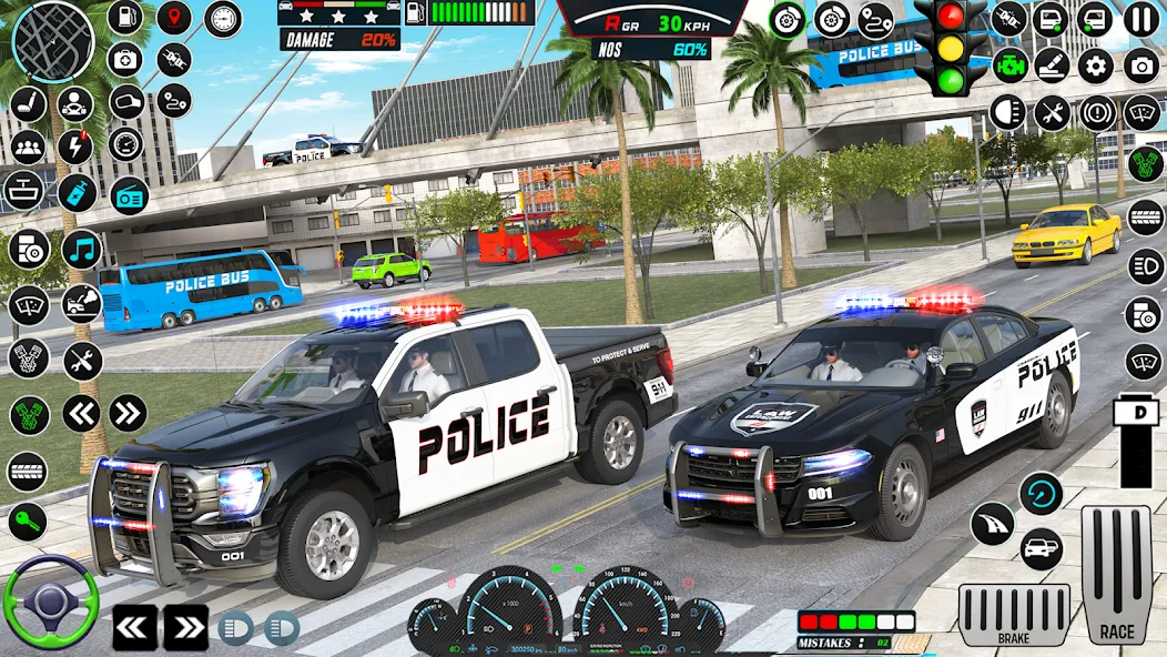 US Police Car Parking - King  [МОД Menu] Screenshot 4