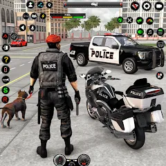 Скачать взломанную US Police Car Parking - King  [МОД Menu] - полная версия apk на Андроид