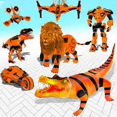 Скачать взлом Robot Game Transform Crocodile  [МОД Mega Pack] - полная версия apk на Андроид