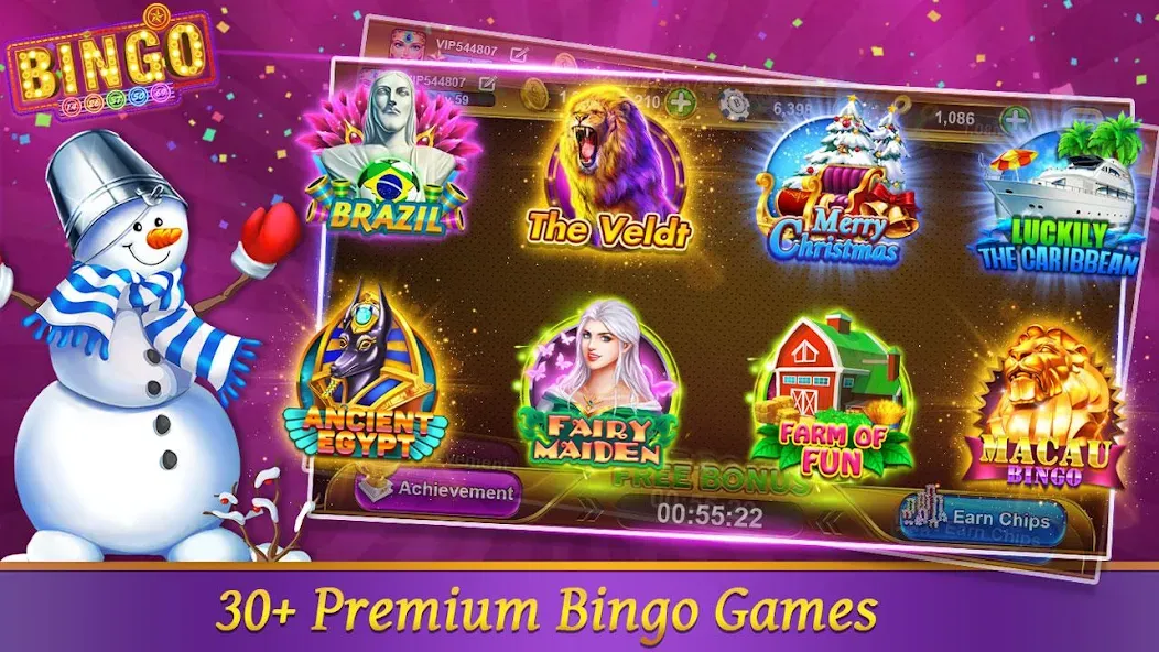 Bingo Happy HD - Bingo Games (Бинго Хэппи ХД)  [МОД Menu] Screenshot 1