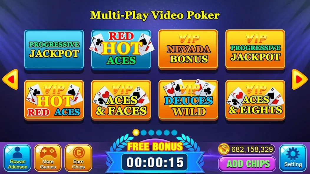 Video Poker Games - Multi Hand (Видео покер игры)  [МОД Бесконечные деньги] Screenshot 3