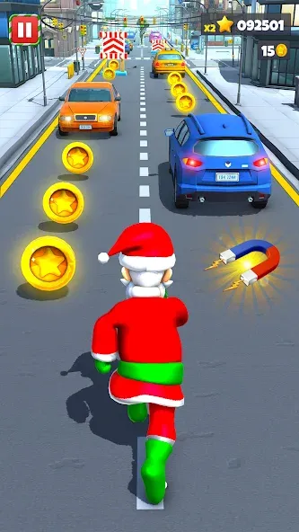 Xmas Santa Surfer Running Game (Ксмас Санта Серфер Раннинг Гейм)  [МОД Много денег] Screenshot 2