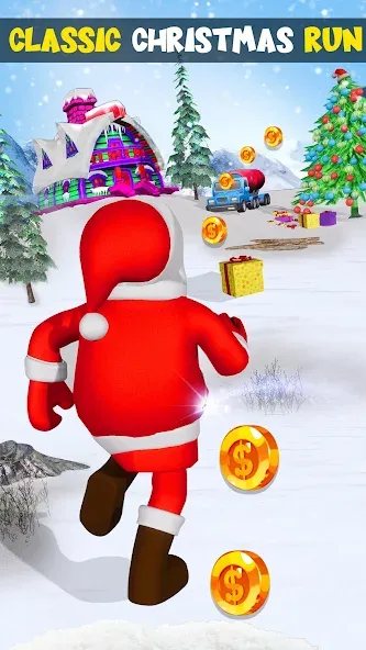 Xmas Santa Surfer Running Game (Ксмас Санта Серфер Раннинг Гейм)  [МОД Много денег] Screenshot 5