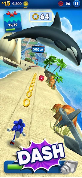 Sonic Dash - Endless Running (Соник Дэш)  [МОД Mega Pack] Screenshot 2