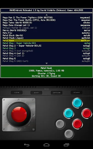 MAME4droid  (0.139u1) (МАМЕ4дроид)  [МОД Бесконечные деньги] Screenshot 2