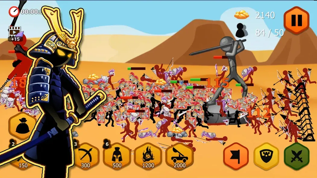 Stickman Battle 2: Empires War (Стикмен Битва 2)  [МОД Бесконечные деньги] Screenshot 4