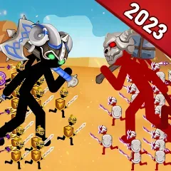 Скачать взлом Stickman Battle 2: Empires War (Стикмен Битва 2)  [МОД Бесконечные деньги] - полная версия apk на Андроид