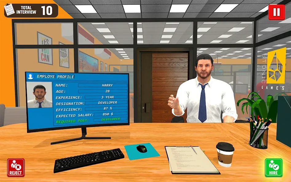 Virtual HR Manager Job Games  [МОД Бесконечные деньги] Screenshot 2