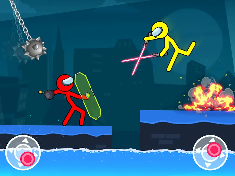 Stick-man Fighting Games  [МОД Бесконечные деньги] Screenshot 1