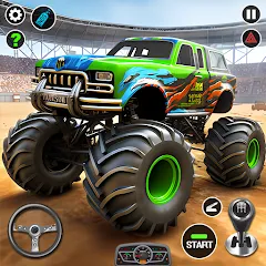 Скачать взломанную 4x4 Monster Truck Racing Games (Монстр Трак Гонки игры)  [МОД Все открыто] - стабильная версия apk на Андроид