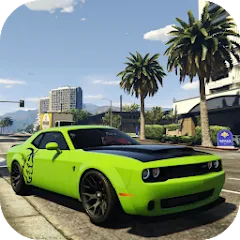 Взломанная Simulator Dodge Demon Parking (Симулятор парковки  )  [МОД Все открыто] - стабильная версия apk на Андроид