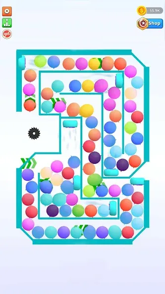 Bounce and pop - Puff Balloon  [МОД Много монет] Screenshot 3