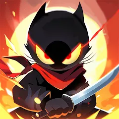 Взломанная Ninja Cat - Idle Arena (Крейзи Ниндзя Кэт)  [МОД Все открыто] - стабильная версия apk на Андроид