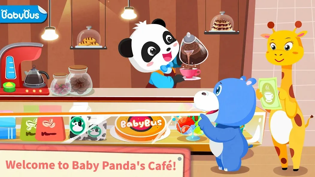 Baby Panda’s Summer: Café  [МОД Бесконечные деньги] Screenshot 1