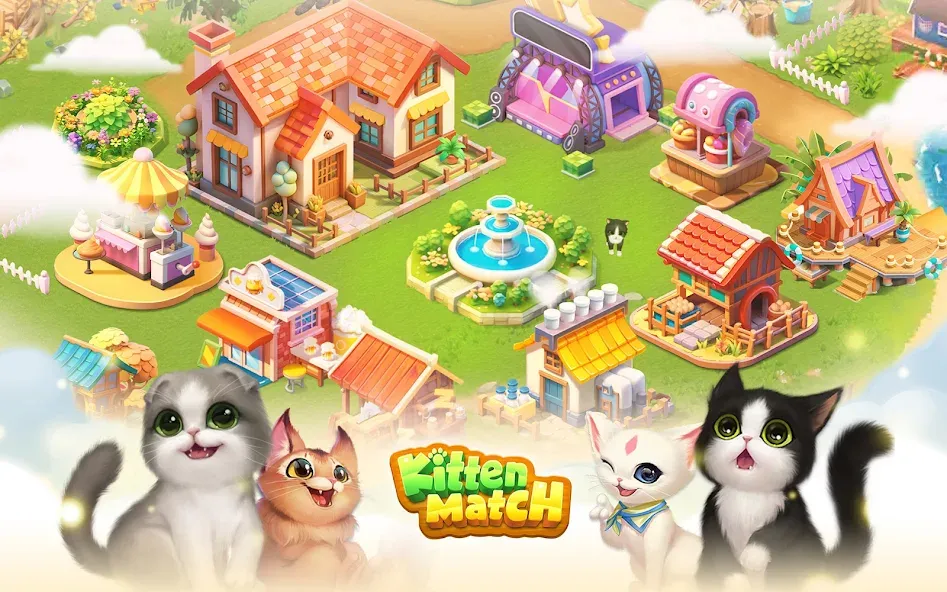 Kitten Match (Киттен Матч)  [МОД Много монет] Screenshot 1