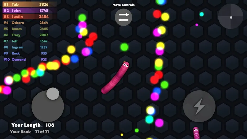 Slide.io - Hungry Snake Game  [МОД Много денег] Screenshot 4