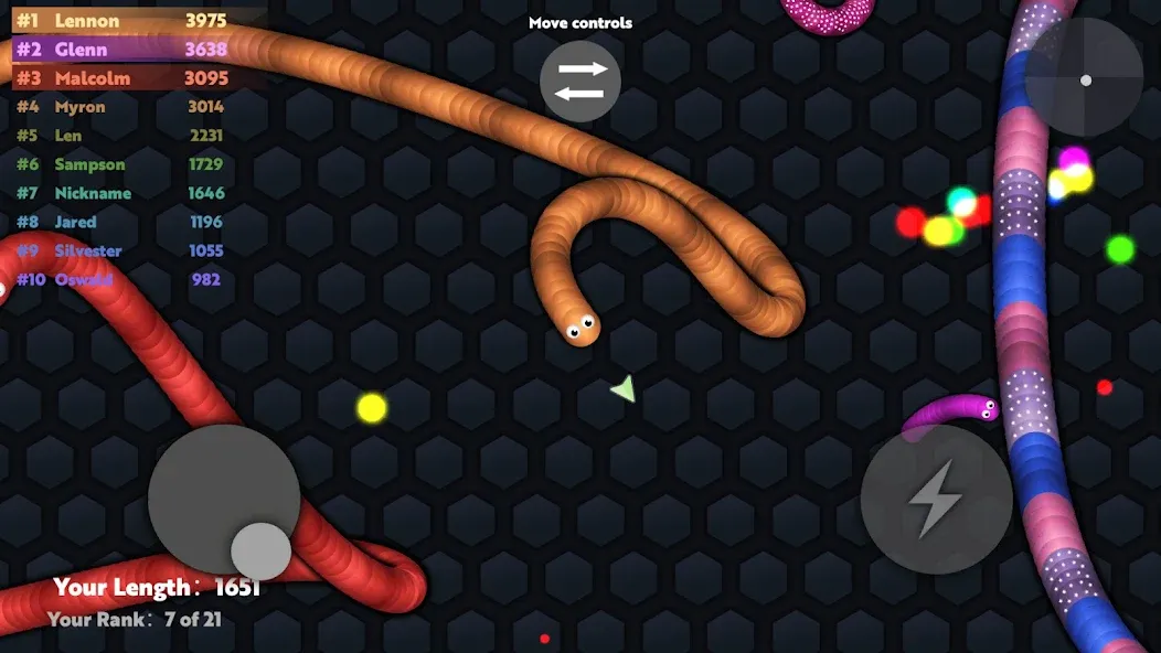 Slide.io - Hungry Snake Game  [МОД Много денег] Screenshot 5