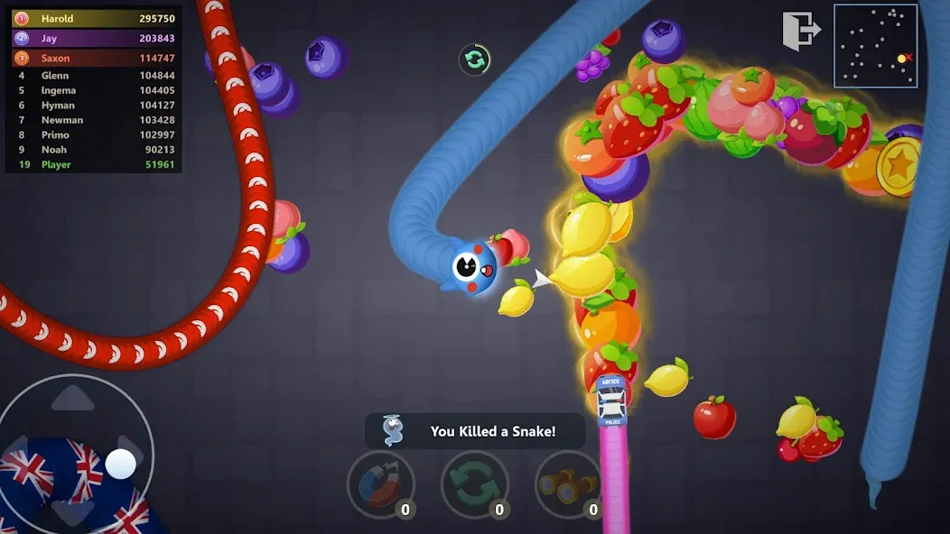 Snake War™ Hungry Worm.io Game (Снейк Вар)  [МОД Unlimited Money] Screenshot 3