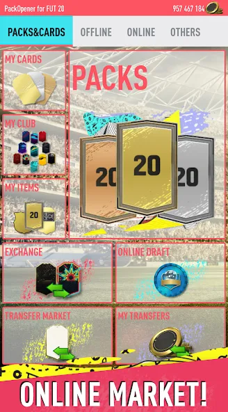 Pack Opener for FUT 20 by SMOQ (Пак открыватель для  20 от )  [МОД Бесконечные монеты] Screenshot 2