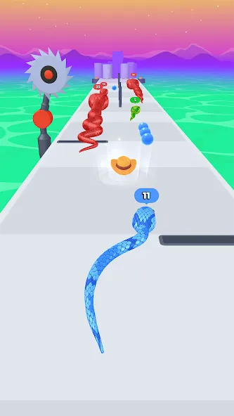 Snake Run Race・3D Running Game (Снейк Ран Рейс)  [МОД Menu] Screenshot 4