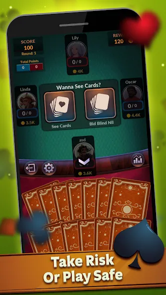 Spades - Offline Card Games (Спейдс)  [МОД Много монет] Screenshot 3